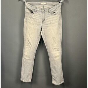 Levis 712 Slim Jeans Womens 33 Gray Stretch Denim Skinny Ankle Casual Pants